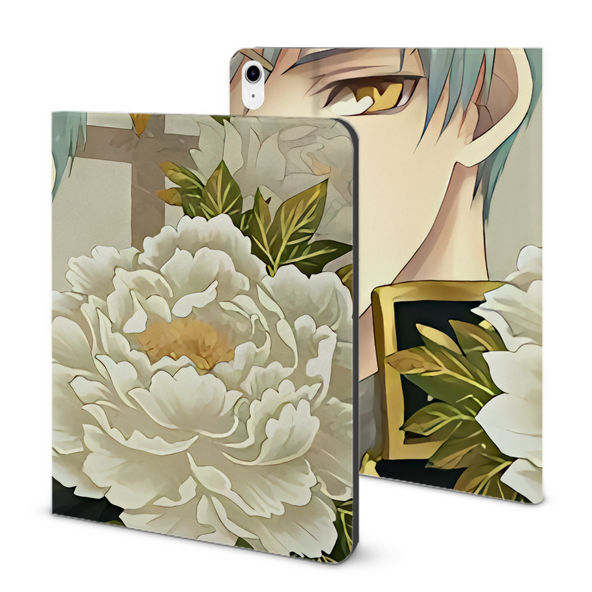 （画像用） 刀剣乱舞 Touken Ranbu IPad ケース ブック型 PUレザー TPU 耐衝撃 軽量 薄型 ペン収納なし 全面保護 IPad 各モデル対応